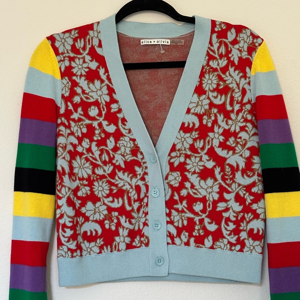 Alice + Olivia Multicolor Cozy Cardigan Sweater